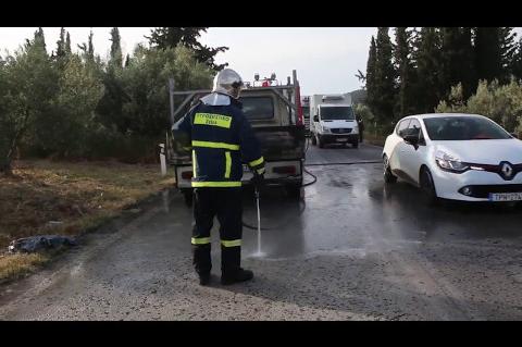 ArgolidaPortal.gr ΑΡΓΟΣ-Δύο άνθρωποι τραυματίστηκαν από πυρκαγιά σε όχημα στα Φίχτια
